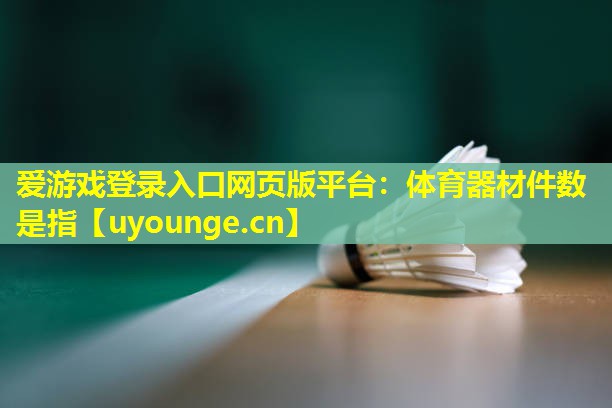 爱游戏登录入口网页版平台：体育器材件数是指